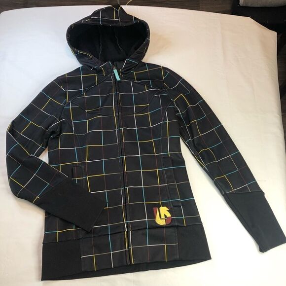 BURTON JACKET                        MULTI COLOR WINDOWPANE  PLAID JACKET - Picture 1 of 12